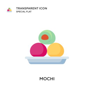 Mochi vektör simgesi. Düz çizim. EPS 10 vektörü.