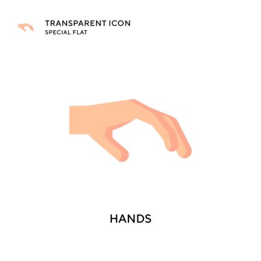 Eller vektör simgesi. Düz çizim. EPS 10 vektörü.