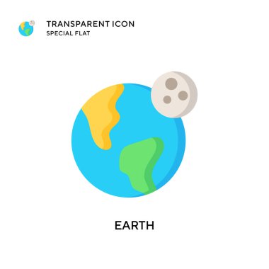 Dünya vektör simgesi. Düz çizim. EPS 10 vektörü.