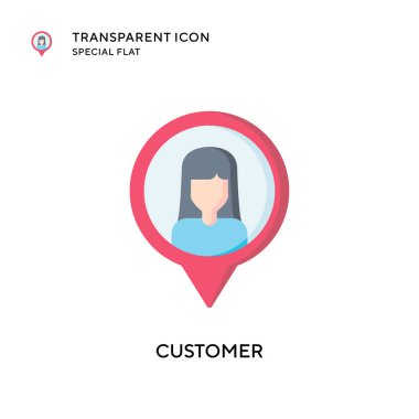 Müşteri vektör simgesi. Düz çizim. EPS 10 vektörü.