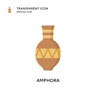 Amforo vektör simgesi. Düz çizim. EPS 10 vektörü.