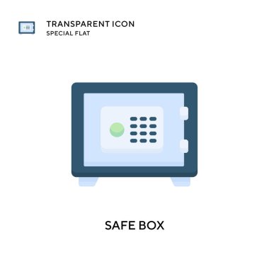 Güvenli kutu vektör simgesi. Düz çizim. EPS 10 vektörü.