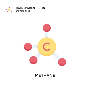 Metan vektör simgesi. Düz çizim. EPS 10 vektörü.