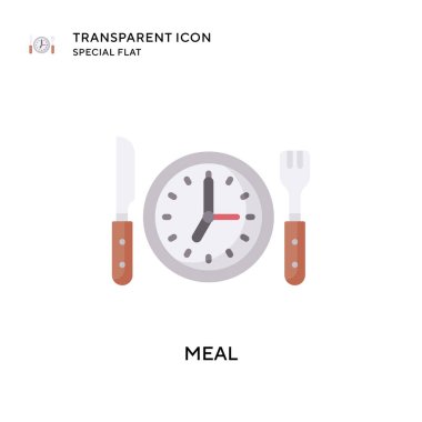 Yemek vektör simgesi. Düz çizim. EPS 10 vektörü.