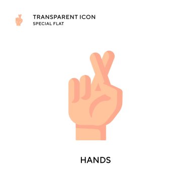 Eller vektör simgesi. Düz çizim. EPS 10 vektörü.