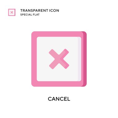 Vektör simgesini iptal et. Düz çizim. EPS 10 vektörü.