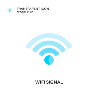 Wifi vektör simgesi sinyali. Düz çizim. EPS 10 vektörü.