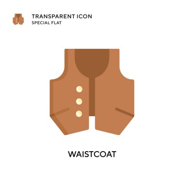 Yelek vektör simgesi. Düz çizim. EPS 10 vektörü.