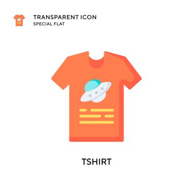 Tshirt vektör simgesi. Düz çizim. EPS 10 vektörü.