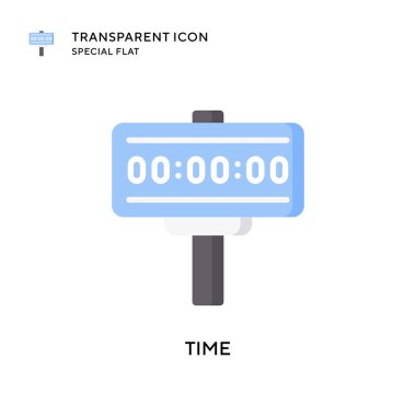 Zaman vektör simgesi. Düz çizim. EPS 10 vektörü.