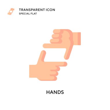 Eller vektör simgesi. Düz çizim. EPS 10 vektörü.