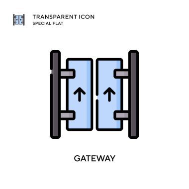 Geçit vektör simgesi. Düz çizim. EPS 10 vektörü.