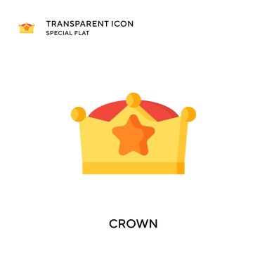 Crown vektör simgesi. Düz çizim. EPS 10 vektörü.