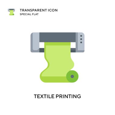 Tekstil baskı vektör simgesi. Düz çizim. EPS 10 vektörü.