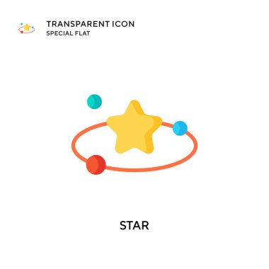 Yıldız vektör simgesi. Düz çizim. EPS 10 vektörü.