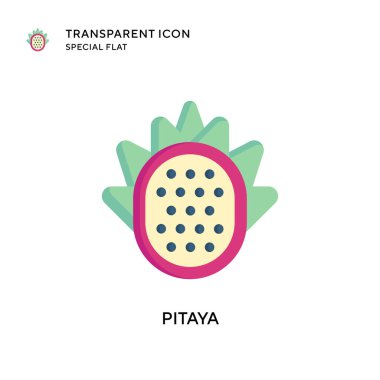 Pitaya vektör simgesi. Düz çizim. EPS 10 vektörü.