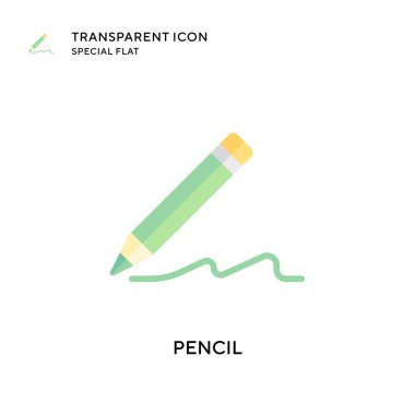 Kalem vektör simgesi. Düz çizim. EPS 10 vektörü.