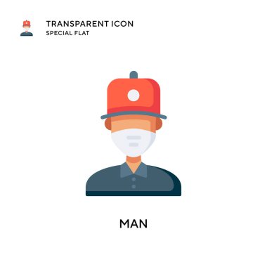 İnsan vektör simgesi. Düz çizim. EPS 10 vektörü.