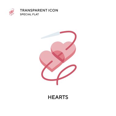 Kalp vektör simgesi. Düz çizim. EPS 10 vektörü.