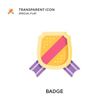 Rozet vektör simgesi. Düz çizim. EPS 10 vektörü.