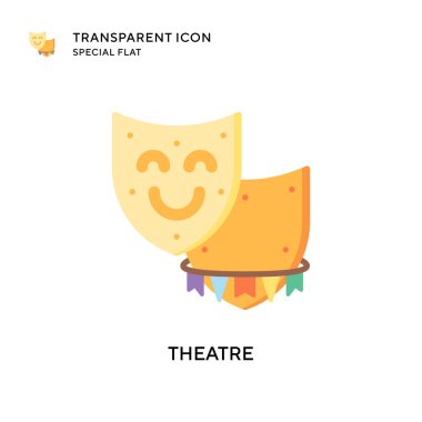 Tiyatro vektör simgesi. Düz çizim. EPS 10 vektörü.