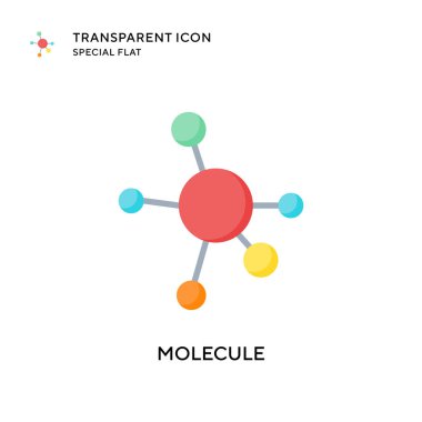 Molekül vektör simgesi. Düz çizim. EPS 10 vektörü.