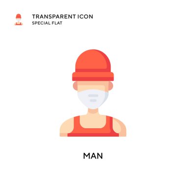 İnsan vektör simgesi. Düz çizim. EPS 10 vektörü.