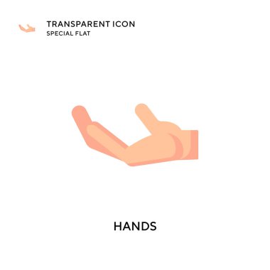 Eller vektör simgesi. Düz çizim. EPS 10 vektörü.