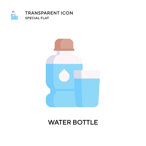 Water Bottle Vector Icon Flat Style Illustration Eps Vector — Stock Vector