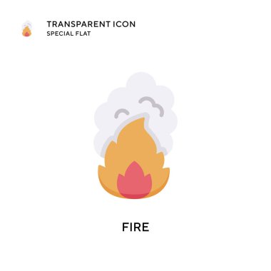 Vektör simgesini ateşle. Düz çizim. EPS 10 vektörü.