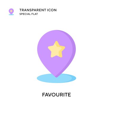 Favori vektör simgesi. Düz çizim. EPS 10 vektörü.