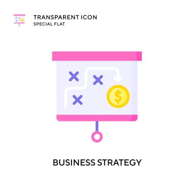 İş stratejisi vektör simgesi. Düz çizim. EPS 10 vektörü.