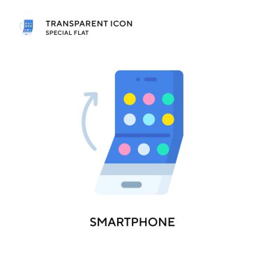 Akıllı telefon vektör simgesi. Düz çizim. EPS 10 vektörü.