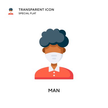 İnsan vektör simgesi. Düz çizim. EPS 10 vektörü.