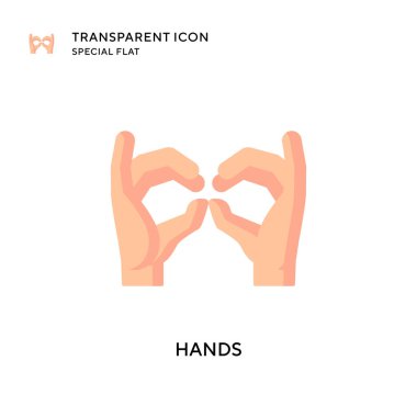 Eller vektör simgesi. Düz çizim. EPS 10 vektörü.