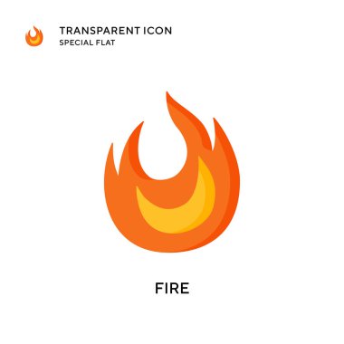 Vektör simgesini ateşle. Düz çizim. EPS 10 vektörü.