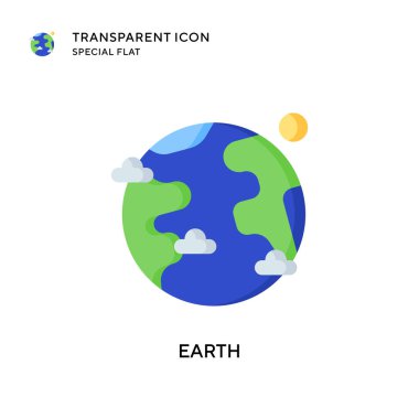 Dünya vektör simgesi. Düz çizim. EPS 10 vektörü.