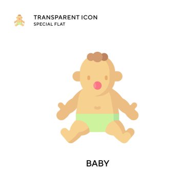 Bebek vektör ikonu. Düz çizim. EPS 10 vektörü.