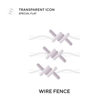 Tel çit vektör simgesi. Düz çizim. EPS 10 vektörü.