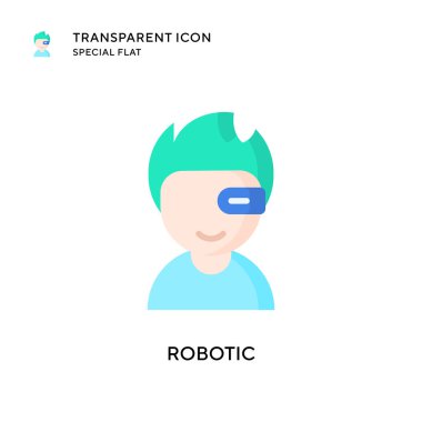 Robot vektör simgesi. Düz çizim. EPS 10 vektörü.