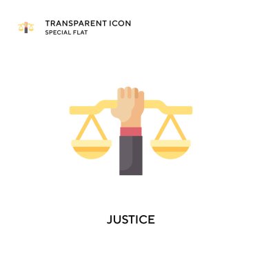 Adalet vektör ikonu. Düz çizim. EPS 10 vektörü.