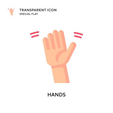 Eller vektör simgesi. Düz çizim. EPS 10 vektörü.