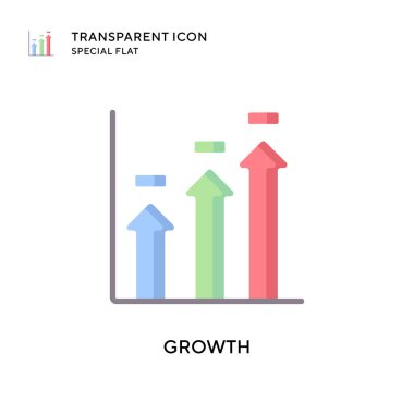 Büyüme vektör simgesi. Düz çizim. EPS 10 vektörü.