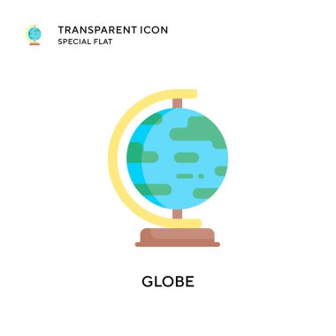 Dünya vektör simgesi. Düz çizim. EPS 10 vektörü.