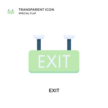 Çıkış vektör simgesi. Düz çizim. EPS 10 vektörü.