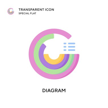 Diyagram vektör simgesi. Düz çizim. EPS 10 vektörü.