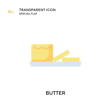 Tereyağı vektör simgesi. Düz çizim. EPS 10 vektörü.