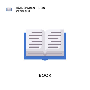 Kitap vektör simgesi. Düz çizim. EPS 10 vektörü.