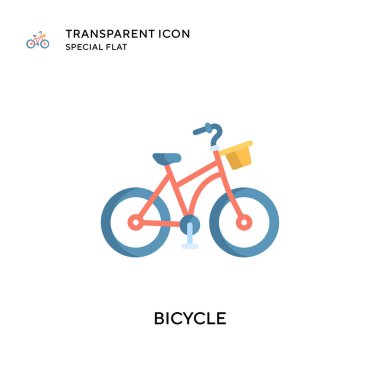 Bisiklet vektör simgesi. Düz çizim. EPS 10 vektörü.