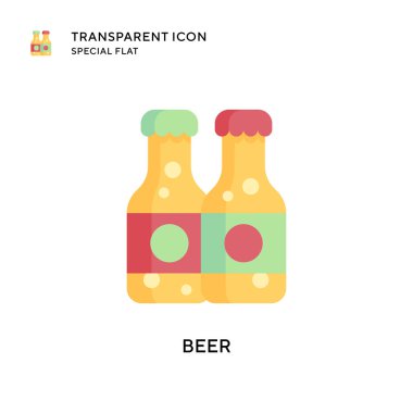 Bira vektör simgesi. Düz çizim. EPS 10 vektörü.